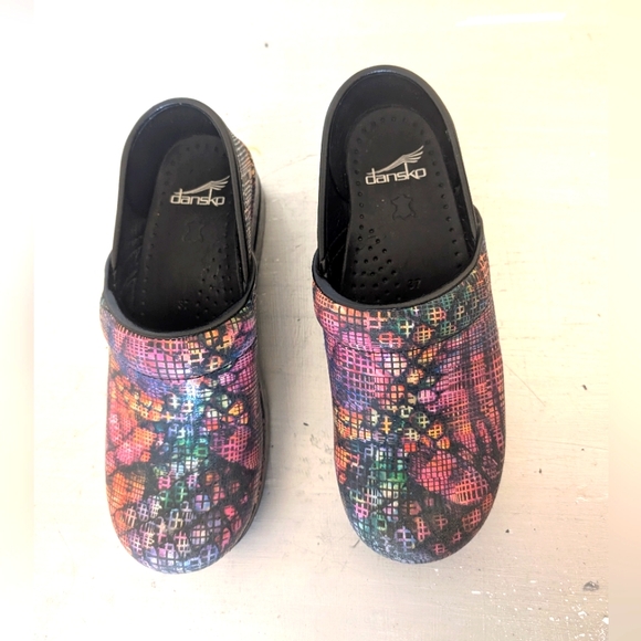 Dansko Professional Stained Glass Multi-Color Work Clogs Size 37 - Picture 6 of 11
